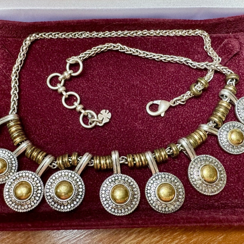 Lucky Brand Two-Tone Disc Necklace